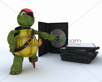 Pirate Tortoise with DVD CD and Software