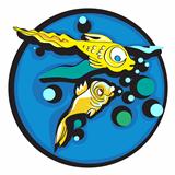 golden fishes clip art