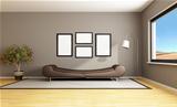 brown modern livingroom
