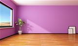 Empty purple interior