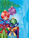 Presents Under the Christmas Tree Illustration