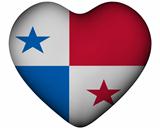 Heart with flag of Panama