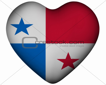 Heart with flag of Panama