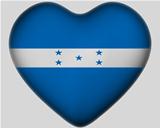 Heart with flag of Honduras