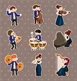 orchestra music player stickers