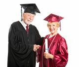 Mature Graduate Receives Diploma