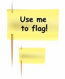 Post-it note like flag