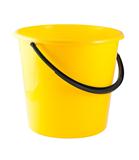 Yellow plastic bucket