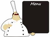 Chef with board