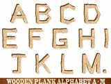 Wooden Plank Alphabet A to M