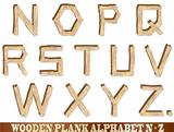 Wooden Plank Alphabet N to Z