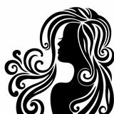 Silhouette of a beautiful young woman
