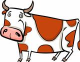 cartoon illustration of farm cow