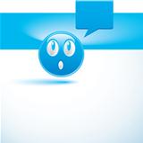 blue background with smiley