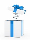 gift box blue white