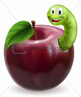 Cute caterpillar apple