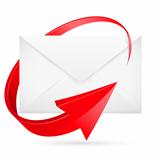 Vector E-mail with arrow