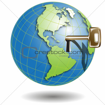 key in globe