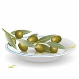olives on saucer