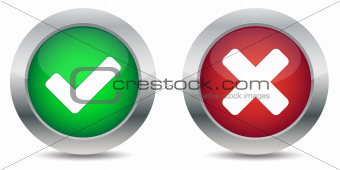 Approved and rejected buttons