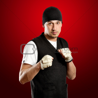 Man In Boxing Position