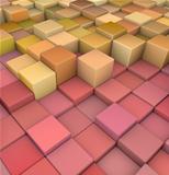 abstract 3d cubes backdrop in redand orange yellow