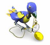 Stolen Time: Mechanical Bird with Golden Clock