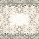 vector background with seamless pattern, lacy borders, and frame