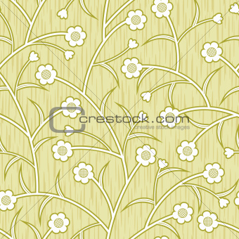 abstract flowers floral beige seamless background