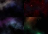 Set of 4 cosmic sky patterns