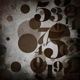 background in grunge style  with  numbers