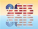 New Year 2013 USA Flag Illustration