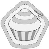 coupon sticker with cupcake