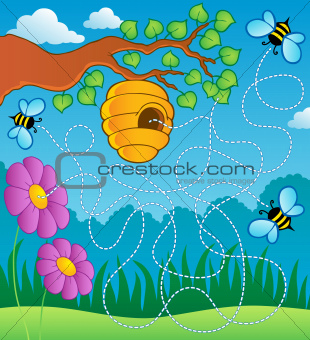 Bee theme maze