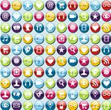 Mobile phone app icons pattern background