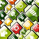 Green environment apps icons background