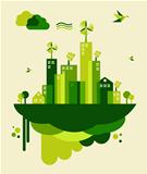 Green city concept illustration