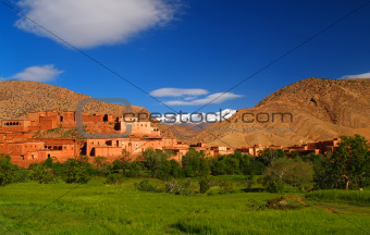 Morocco village in mountains