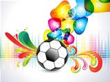 abstract colorful football explode background