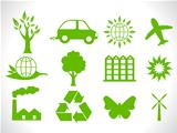 abstract green eco icons