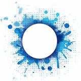 Abstract Blue Background With Blob And Bubble