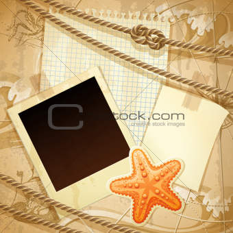 Nautical scrapbook template 