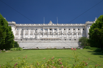 south Madrid royal palace facade