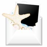 Open Envelope With Photo And Starfish