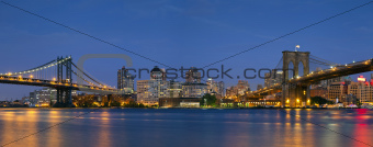 Manhattan & Brooklyn Bridge Panorama.