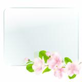 Glass Frame With Apple Flowers