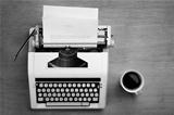 Typewriter and cofee