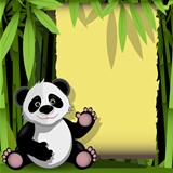 jolly panda in a bamboo forest