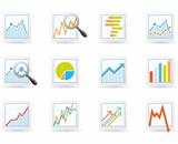 Statistics and analytics icons