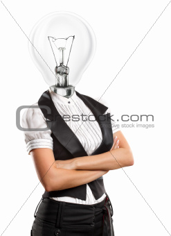 Lamp Head Business Woman